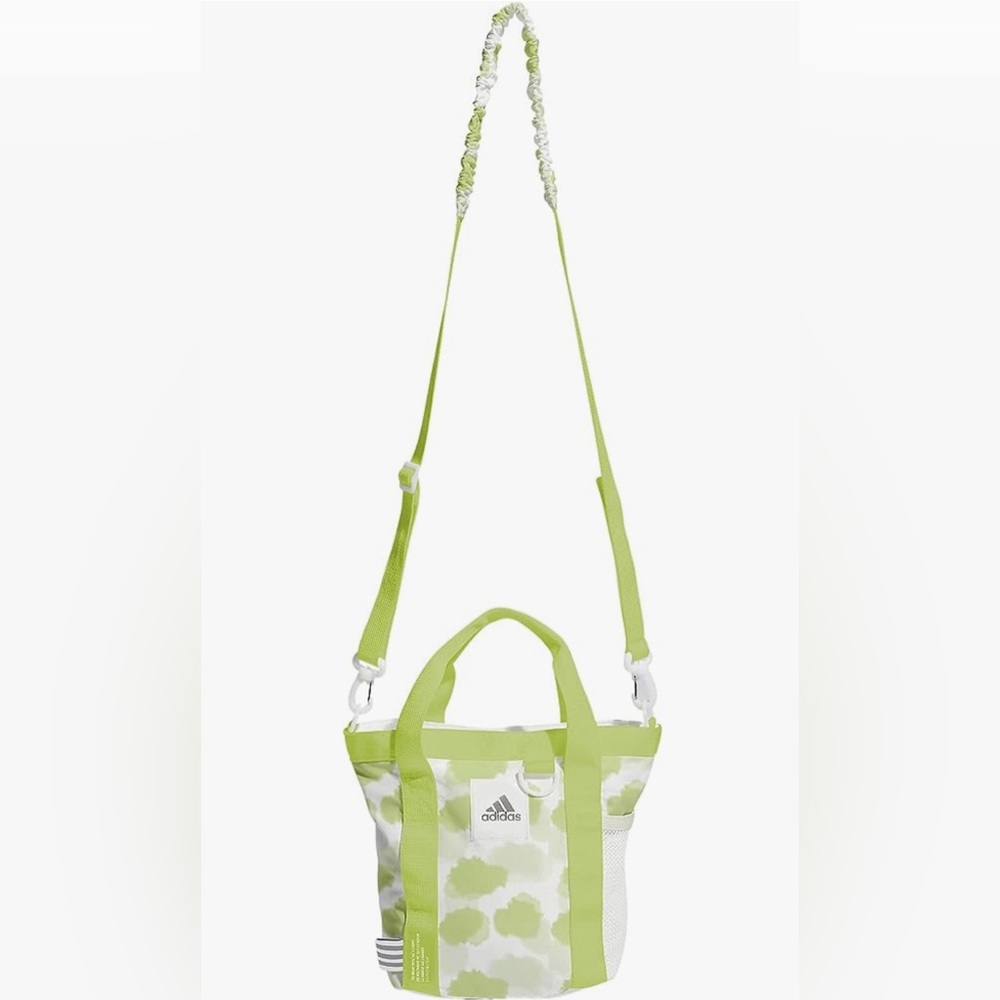 adidas Women's Essentials Mini Tote Crossbody, Pulse Lime-Almost Lime